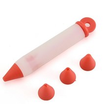 아이디어 상품 기발한 주방 용품 가제트 액세서리 실리콘 식품 쓰기 펜 초콜릿 케이크 장식 도구 크림 컵 주방 요리 용품, 빨간색, 1개
