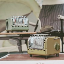 VER22년 더퍼스트 펭귄 캠핑 부탄 가스 난로 미니 히터 캠핑용 휴대용 낚시 소형, 코요테탄 기어캐리백