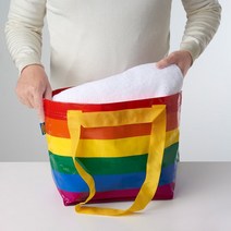 이케아 스토르스톰마 레인보우 가방(소) 멀티컬러 13리터 쇼퍼백 쇼핑백 장바구니