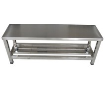 야외 벤치 의자 스테인리스 병원 카페 공원 대기의자, 100x35x45cm (H형)