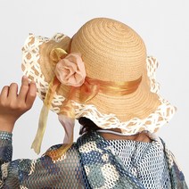 앨리스 리본 비치모자/ 바캉스 라피아햇