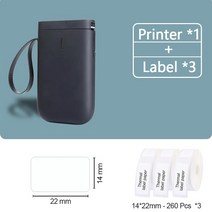 노트프린터 LQ 590 도트프린트기 h 삼보 Niimbot D11 미니 휴대용 라벨 프린터 열 접착 스티커 무선 무잉, 12 Black add 3Rolls, 3개