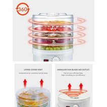 식품 건조기 고추 야채 가정용 과일 350W 5 접시 전기 음식 탈수기 기계 야채 과일 고기 육포 차에 대 한, 04 U