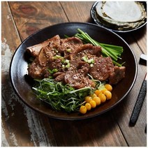 한우지애 별미 연잎 향 가득 연잎 왕갈비 2kg (돼지왕갈비 6대) 자취 혼밥 식사 간식 체중조절 도시락, 1개