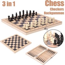 고급 체스 세트 게임 원목 체스판 자석 보드게임 chess Chess chessset 체커 주사위 접이식 보드 성인과 를위한 휴대용 여행 가정 가족 쉬운 운반 훌륭한 선물, 39x39cm