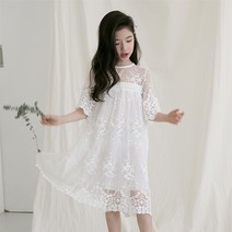 베이비소이 샤를 여아 아동 화동드레스 공주드레스 반팔