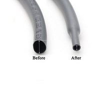 투명수축튜브 투명열수축튜브 1 미터 회색 직경 1 2 3 4 5 6 7 8 9 10 12 14 16 20 25 30 40 50 열 수축 튜브 2:1 폴리올레핀 열 케이블 절연, 16mm x 1미터