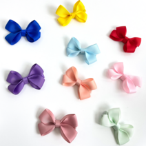 고양이 강아지삔 리본 머리핀 집게핀 악세사리, 파랑