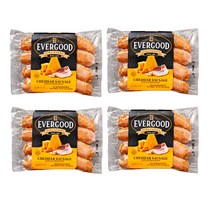 에버굿 베이컨&체다치즈 소시지 프리미엄 캠핑음식 브런치메뉴 다이어트식단 340g, 베이컨체다치즈, 4세트