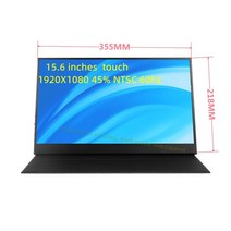 스마트폰모니터 133 15.6 인치 4k 3840 x 2160 휴대용 모니터 hdmi type c x box 스위치 전화 노트북 ps5 4용 3.1초 확장 화면 114, 15.6 1080p 터치, 없음