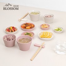 [부모님 선물/집들이 선물추천] 심플 디자인 혼합 컬러 2인 14p 도자기 홈세트, 핑크+아이보리 혼합 14p 도자기 홈세트
