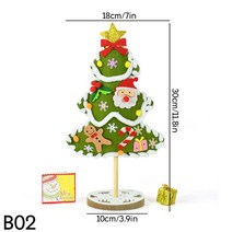 크리스마스 트리 리스 자작나무 전나무 벽 미니 오너먼트 블루 크리스마스 트리 부직포 장식 파티 홈 Navid, 02 B02