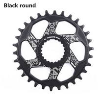 체인링 deckas 1x12 speed round 타원형 for shimano 크랭크셋, 블랙 라운드, 34톤, 블랙 라운드