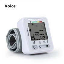 심박계 속도계 손목 혈압계 모니터 자동 혈압계 장력계 심박수 펄스 음성, 음성 안압계, 1개