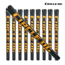 써클 디자인 골프 실리콘 미끌림 엘보 방지 드라이버 아이언 골프 채 남성 그립 10개 묶음, 블랙 골드 10개