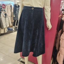 샤트렌 [백화점 인기상품] 허리 뒷밴드 처리로 편안한 착장감과 따듯한 코듀로이 A라인 플레어 스커트 HCBWSK101