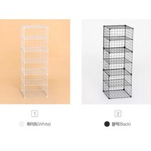 메쉬선반 앵글랙 6단 철제 수납선반모듈 무볼트랙, 블랙