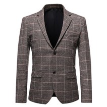 Super-in 남자 울 글렌체크 자켓 블레이져 빅사이즈 정장 영국슬림 캐주얼 의류 겉옷 M-3XL