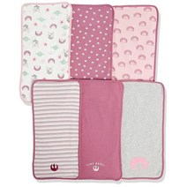 Amazon Essentials 디즈니 | 마블 | 스타워즈 | 공주 아기 턱받이 6팩 앨리스 티 파티 원 사이즈