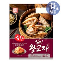 한성 속찬 김치왕교자 만두 455gx2봉지 무료배송/냉동 에어프라이어 국산돼지고기 김치만두 간편식 명절 찐만두 군만두 간식 야식, 1개
