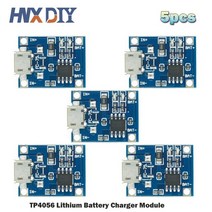 마이크로 USB 5V 1A 18650 TP4056 리튬 배터리 충전기 모듈 충전 보드 보호 이중 기능 이온 10PCs, 02 5PCS