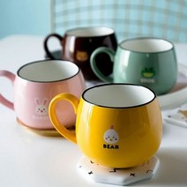 오너클랜 ON 동물 머그컵 1P 물컵 머그잔 커피잔 머그_W719E64, 브라운