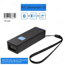 가성비 휴대성 1D CCD 무선 2.4G 블루투스 미니 바코드 스캐너 포켓 휴대용 리더 2D QR 코드 PDF417 안드로이드 iPad 폰 호환, R2C Bluetooth 1D