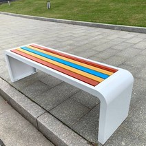 공원 의자 야외 벤치 안뜰 휴식 좌석 쇼핑몰 부식 방지 단단한 나무 레저 벤치 광장 야외 의자, 길이 220폭 40높이 45cm 흰색