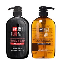 마유 숯 바디워시 클렌저 등드름 비누 먼지 흡착 샴푸, 구마유지 마유 숯 바디워시 600ml (검정)