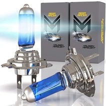 Mega Racer H7 할로겐 헤드라이트 전구 콤보 로우 빔 및 하이 빔용 슈퍼 화이트 5000K 12V 제논 PX26d 베이스 IP68 방수 등급 자동차 교체 2팩