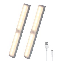 미국발송 SIRUITRONGER 12 LED 캐비닛 아래 조명 조광 야간 조명 알루미늄 합금 무선 스티커 모션 센서 옷장 조명 충전식 배터리 마그네틱 찬장 조명 바 침실 카운터 옷