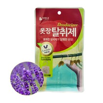 리빙굿 옷장용 탈취제 라벤다향 본품, 2g, 9개