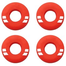 ZRME 테니스 라켓 댐프너 천연 고무 댐퍼 충격 흡수 장치 4개 레드 [미국 직배송], Red