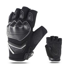 CYCLEGEAR 오토바이 장갑 바이크 반장갑, 블랙, L
