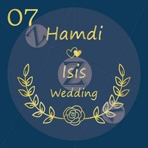 웨딩아치 하트조형물 장식 스티커 리얼 호일 샤이니 골드 맞춤형 로고 라벨 세례 베이비 샤워 성찬식, 81.07  5CMGold50