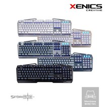 제닉스 STORMX TITAN SE 게이밍 LED 백라이트 키보드, 실버화이트