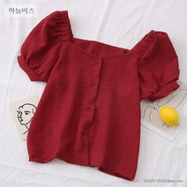 블라우스 스타일리쉬 원버튼 셔링 상의 뉴타임즈 C25 C988B767