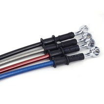 브레이크디스크 디스크브레이크 호환범용 500-1200mm 오토바이 유압 강화 브레이크 클러치 오일 호스 라인, 14 Blue 60cm