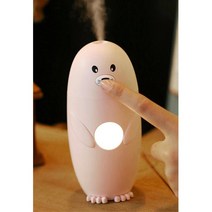 와이프선물 차량용 귀여운 1인용가습기 오피스 화물차 거실 휴대용 매장 캠핑장 온실, 바다표범가습기 블루