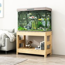 수조관 수조 원목 선반 단단한 소나무 대형어항 조립식 받침대, I. 70x40x70 목제 색깔