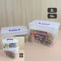 손잡이 핸디락 밀폐용기 야채보관용기 냉장고수납용기, 12L, 1개