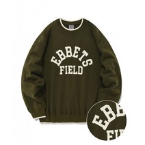국내매장 정품 EBBETSFIELD 아치로고 맨투맨 카키