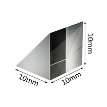 이소스케일 직각 프리즘 광학 K9 유리 소재 삼각형 10mm x 교육용 장식 도구 1 개, 한개옵션0