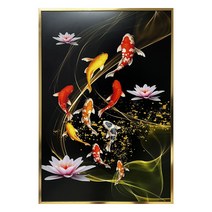 잉어그림 연꽃 구어도 인테리어액자 집들이 개업식 이사 선물