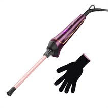 CkeyiN 9mm 봉고데기 세라믹 글래머 웨이브 아이론 고데기, 퍼플
