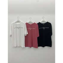 월드모찌 여성용 오버핏 바이오워싱 반팔 티셔츠 (구매시 한장더증정)