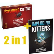 폭발하는 새끼 고양이 가족 파티 전략 테이블 게임 재미있는 성인 보드 장난감 멀티 플레이어 카드 게임 휴일 선물에 적합, 10 2 in 1