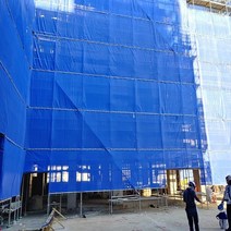 PVC수직보호망 1500D 청색 1.85M X 20M 시스템비계 수직보호망