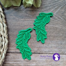 올리브잎 쿠키커터 (01) / 식물 쿠키커터/ 나뭇잎 쿠키커터 / 홈베이킹 / 아이싱쿠키 만들기 / 쿠키만들기 / 허니버니 쿠키커터, (A) 4.7 x 7.0 cm