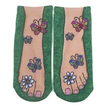 성인 로우 컷 보트 양말 재미있는 플립 플롭 레이스 업 캔버스 신발 3D 프린트 hosiery